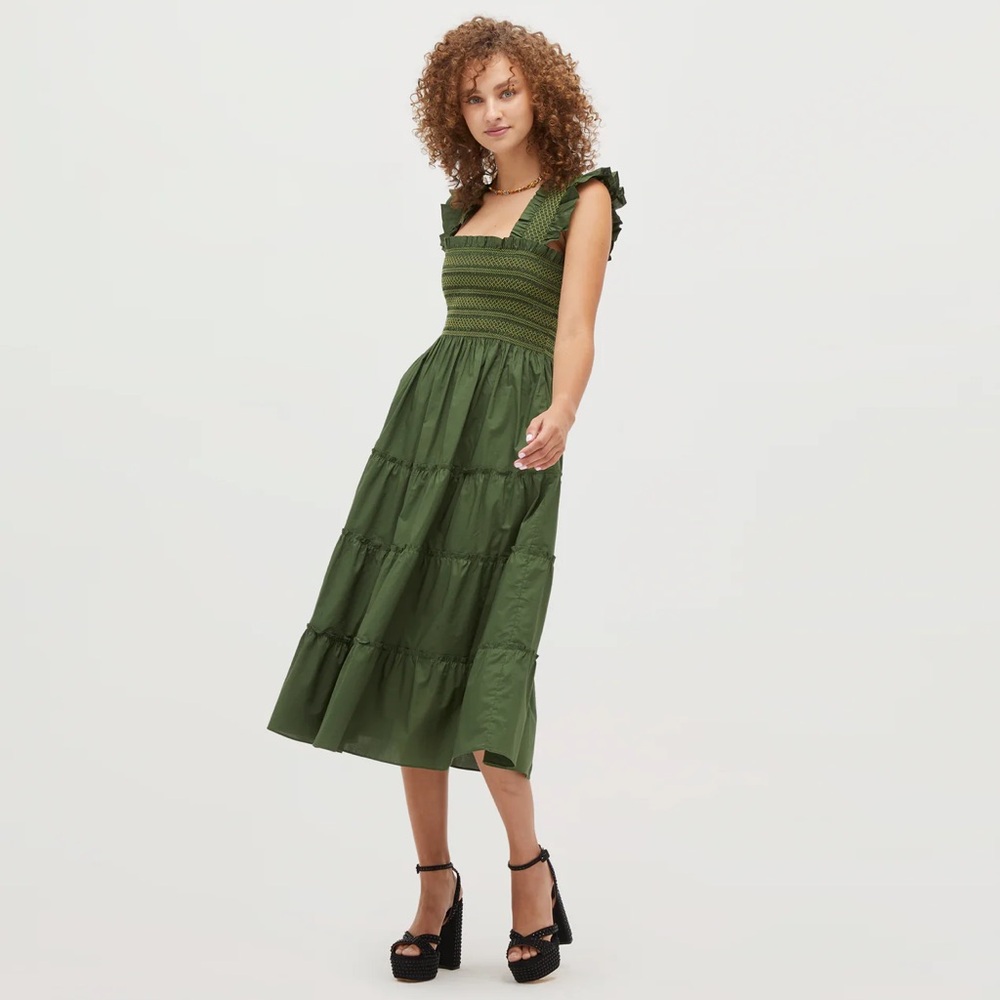 Hill House Green Midi Dress